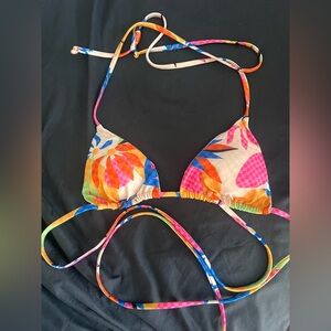 Colorful Floral Bikini Top
